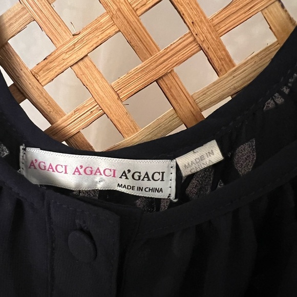 Agaci Sheer Navy Blue Blouse - Picture 7 of 10